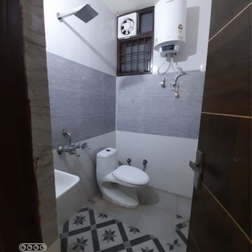 Bathroom in 2 BHK Builder Floor at Chattarpur – for Rent