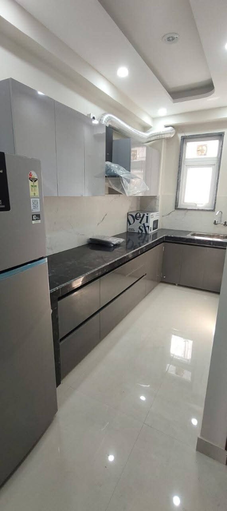 Kitchen, risland-sky-mansion 1 Bedroom 520 Sq.Ft. Builder Floor In Chattarpur Delhi 9691141