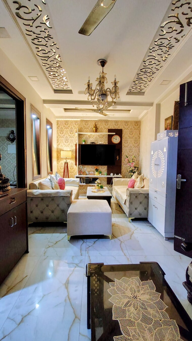 Living Room, niharika-building 3 Bedroom 220 Sq.Mt. Independent House In Niti Khand I Ghaziabad 9691132