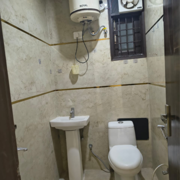 Bathroom in 2 BHK Builder Floor at Chattarpur – for Rent