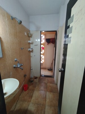 Bathroom in 1 BHK Apartment at Akashganga Complex Kavesar, Kavesar – for Rent