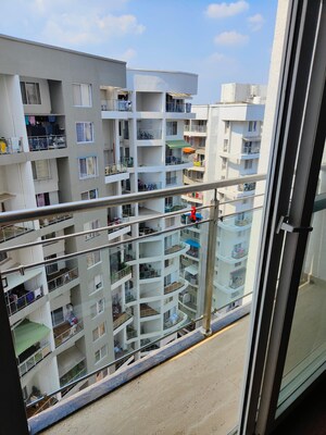 Balcony in 3 BHK Apartment at Rahul Arcus, Baner – for Rent