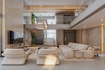 Living Room in 3 BHK Apartment at Sector 20 – for Sale