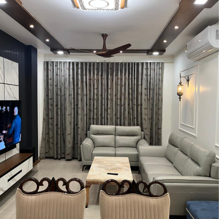 Living Room, wave-floors-premium 3 Bedroom 1290 Sq.Ft. Builder Floor In Wave City Ghaziabad 9693892