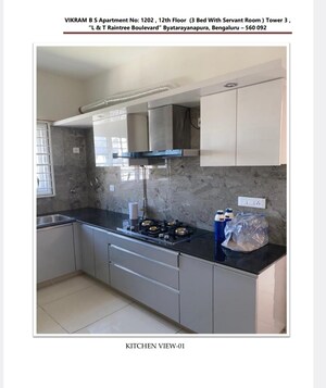 Kitchen in 3 BHK Apartment at Hebbal – for Rent