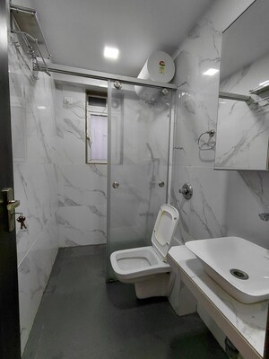 Bathroom in 3 BHK Apartment at Sanghvi Evana, Worli – for Rent