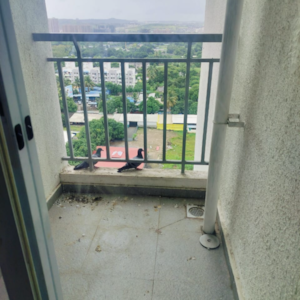 Balcony in 2 BHK Apartment at Mantra Parkview, Sinhagad Road – for Rent