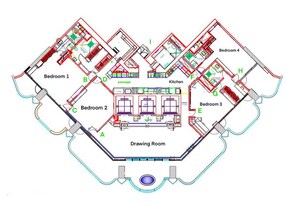 4 BHK Apartment – Map Location View at Omkar 1973, Worli - for Sale