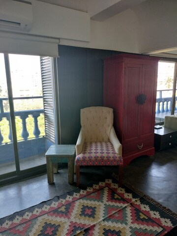 Living Room in 2 BHK Apartment at Juhu Scheme, Juhu – for Rent