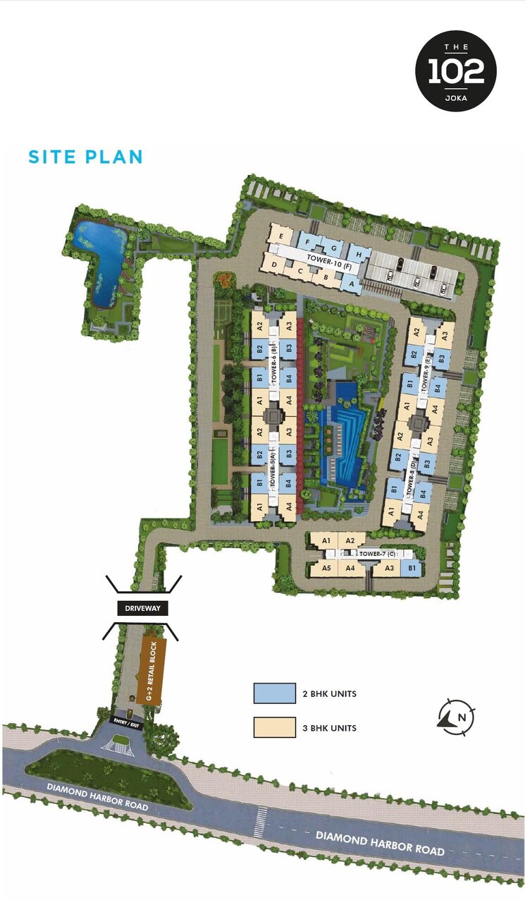 Master Plan, ps-the-102 2 Bedroom 906 Sq.Ft. Apartment In Joka Kolkata 9697214