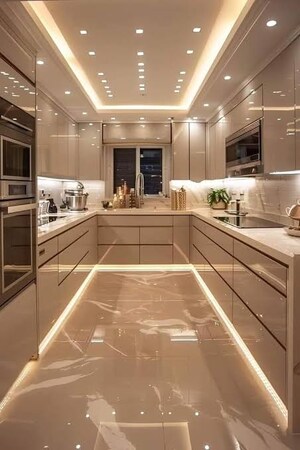 Kitchen in 5 BHK Apartment at Ansal Heights II Villas, Sector 92 – for Rent