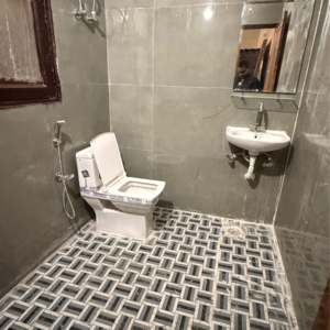 Bathroom in 1 BHK Builder Floor at Chattarpur – for Rent