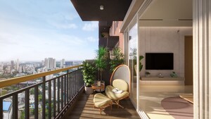 Balcony in 4 BHK Apartment at Mahindra Marina 64, Malad West – for Sale