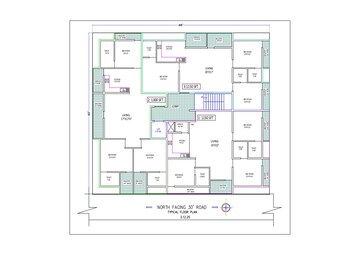Floor Plan in 2 BHK Apartment at Kalkere – for Sale