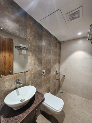 Bathroom in 3 BHK Apartment at Adani Ten BKC, Bandra East – for Rent