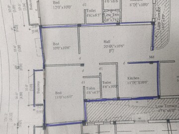 Floor Plan in 2 BHK Apartment at Pallikaranai – for Sale