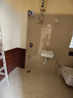 Bathroom in 3 BHK Apartment at Maharaja Retreat CHS, Goregaon East – for Rent