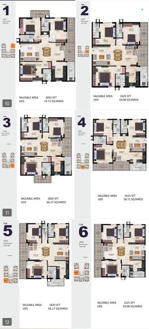 Floor Plan in 3 BHK Apartment at Hastinapuram – for Sale