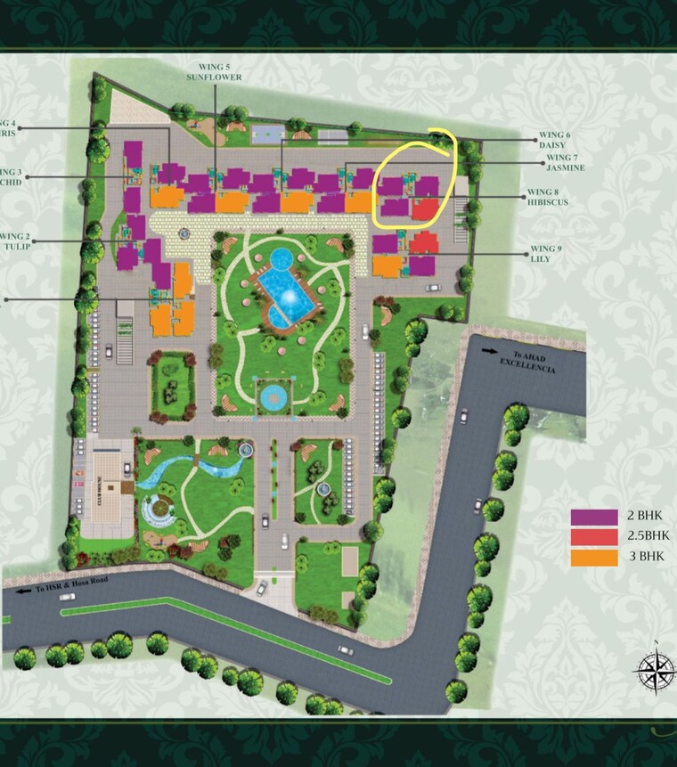 Master Plan, ahad-serenity 2 Bedroom 1070 Sq.Ft. Apartment In Rayasandra Bangalore 9698955