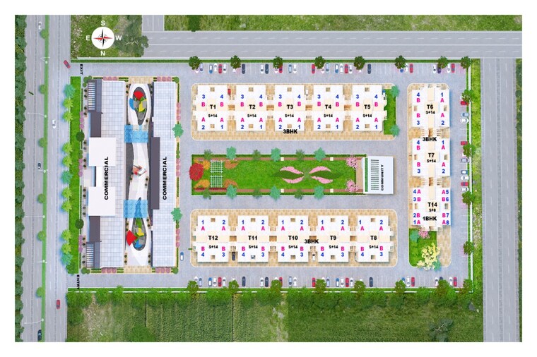 Master Plan, s3-green-avenue 3 Bedroom 645 Sq.Ft. Apartment In Sector 85 Faridabad 9700678