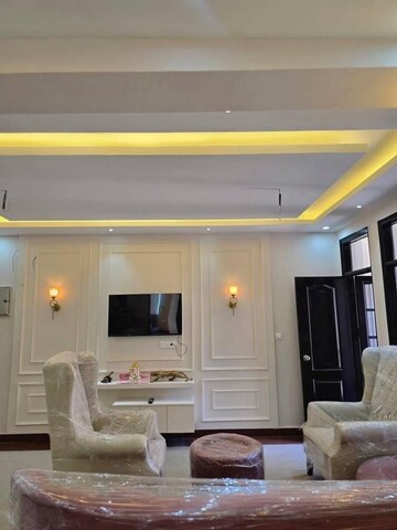 Living Room in 3 BHK Apartment at Jaipurias Sunrise Greens Zirakpur, Vip Road – for Rent