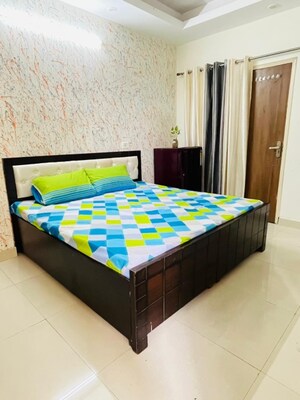 Bedroom in 1.5 BHK Builder Floor at Vipul Square, Sushant Lok I – for Rent