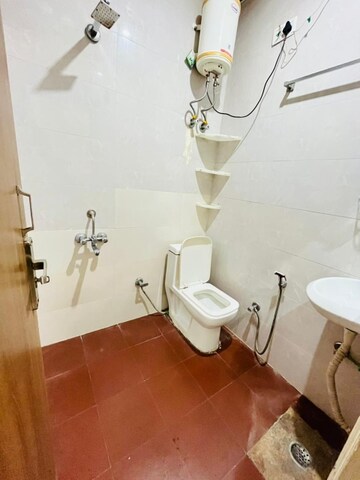 Bathroom in 1.5 BHK Builder Floor at Vipul Square, Sushant Lok I – for Rent