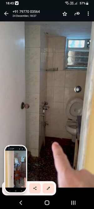 Bathroom in 3 BHK Apartment at Diago Apartment, Pali Hill – for Rent