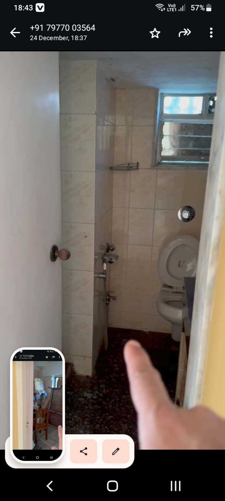 Bathroom, diago-apartment 3 Bedroom 1100 Sq.Ft. Apartment In Pali Hill Mumbai 9703013