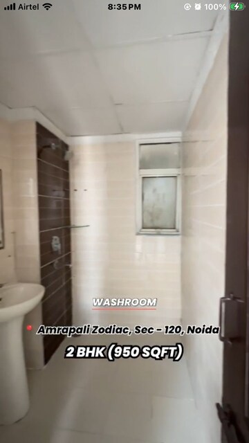 Bathroom in 2 BHK Apartment at Amrapali Zodiac, Sector 120 – for Sale