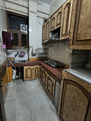 Kitchen in 2 BHK Builder Floor at New Rajinder Nagar – for Rent