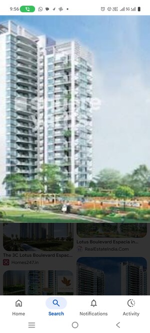 3 BHK Apartment – Exterior View View at 3C Lotus Boulevard Espacia, Sector 100 - for Rent