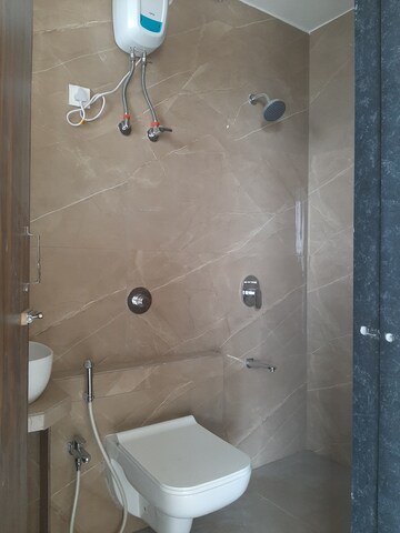 Bathroom in 2 BHK Apartment at Varsha Balaji Exotica, Kopar Khairane – for Rent