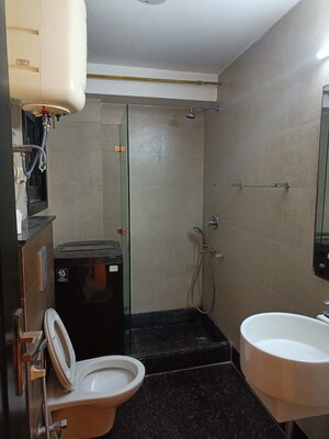 Bathroom in 1 BHK Builder Floor at Greater Kailash I – for Rent