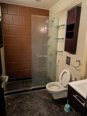 Bathroom in 3 BHK Builder Floor at Greater Kailash I – for Rent