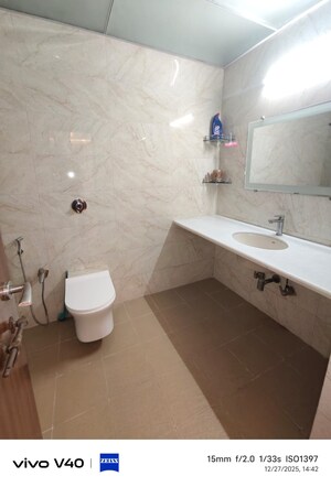 Bathroom in 4 BHK Apartment at Akshar Shreeji Heights, Seawoods – for Rent