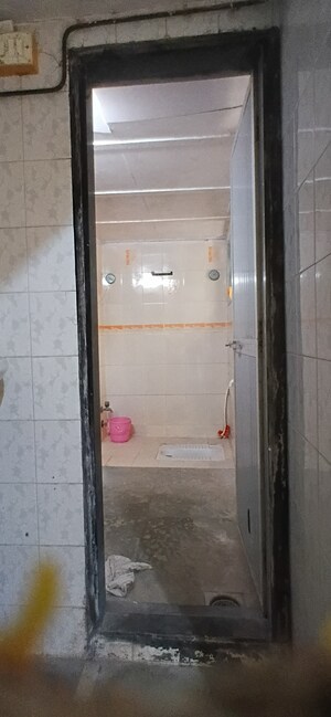 Bathroom in 1 RK Penthouse at Shuklendu CHS, Vikhroli East – for Rent