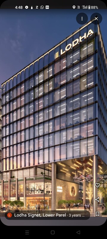 Floor Plan in  Office Space at Lodha Parkside, Worli – for Rent