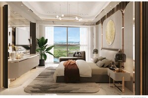 Living Room in 4 BHK Apartment at Lodha Altero, Wakad – for Sale