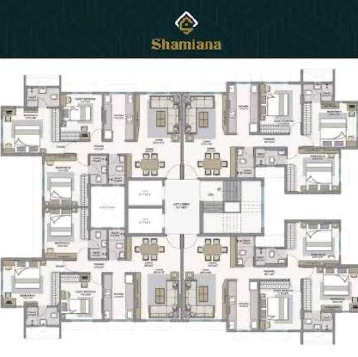 2 BHK Apartment For Sale in Shamiana Apartment