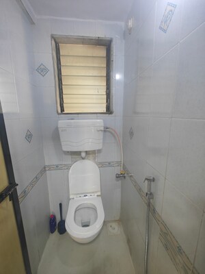 Bathroom in 1.5 BHK Apartment at Sakhu CHS, Seawoods Sector 44a – for Rent