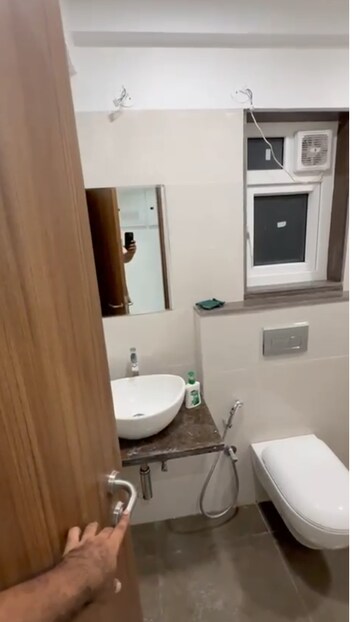 Bathroom in 2 BHK Apartment at Shapoorji Pallonji BKC 28, Bandra East – for Rent