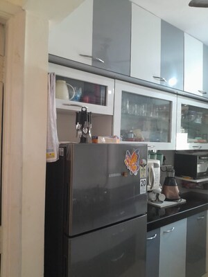 Kitchen in 1 BHK Apartment at KM Horizon Flora, Ghodbunder Road – for Rent