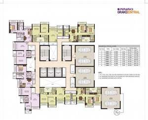 Floor Plan in 2 BHK Apartment at Puranik Grand Central, Vartak Nagar – for Sale