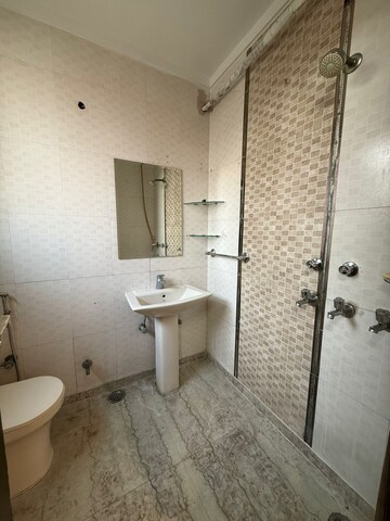 Bathroom in 3 BHK Builder Floor at Paschim Vihar – for Rent