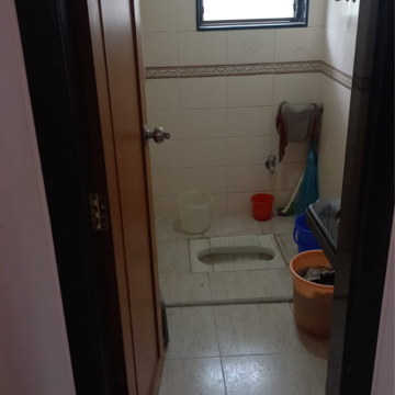 Bathroom in 2 BHK Apartment at Seaside Apartments CHS, Rbi Colony – for Rent