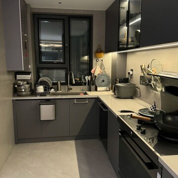 Kitchen in 2 BHK Apartment at Silver Oak Bandra, Chimbai Village – for Rent