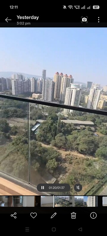 Balcony in 3 BHK Apartment at Kalpataru Immensa H, Kolshet Road – for Sale