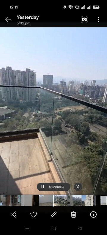 Balcony in 3 BHK Apartment at Kalpataru Immensa H, Kolshet Road – for Sale