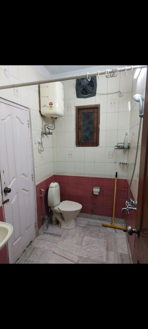 Bathroom in 2 BHK Builder Floor at East Of Kailash – for Rent
